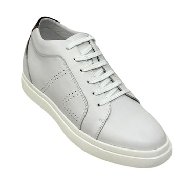 Elevator shoes height increase FSA0202 - 3.2 Inches Taller (White/Brown) - Size 9 Only