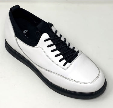Elevator shoes height increase FSB0139 - 2.6 Inches Taller (White) - Size 9 Only