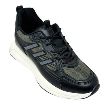 Elevator shoes height increase FSB0215 - 2.8 Inches Taller (Black/Green) - Size 9 Only