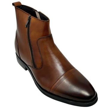 Elevator shoes height increase FSE0236 - 2.8 Inches Taller (Brown) - Size 11 Only