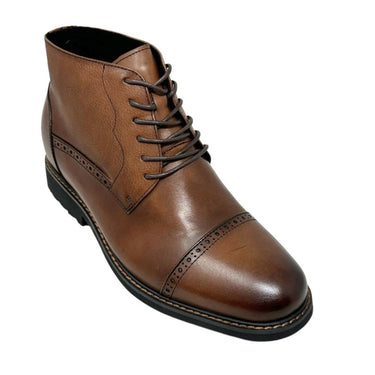 Elevator shoes height increase FSE0244 - 3.2 Inches Taller (Coffee Brown) - Size 9.5 Only
