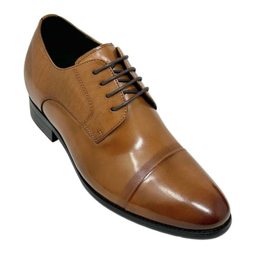Elevator shoes height increase FSE0245 - 2.8 Inches Taller (Brown) - Size 7 Only