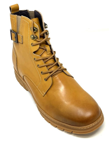 Elevator shoes height increase FSF0159 - 2.8 Inches Taller (Tan Brown) - Size 11.5 Only