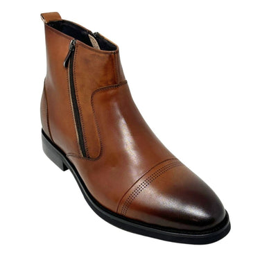 Elevator shoes height increase FSG0183 - 2.8 Inches Taller (Brown) - Size 9 Only