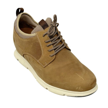 Elevator shoes height increase FSG0187 - 3.3 Inches Taller (Tan Brown) - Size 10 Only