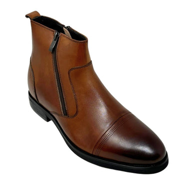 Elevator shoes height increase FSG0193 - 2.8 Inches Taller (Brown) - Size 8 Only