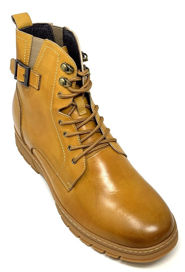 Elevator shoes height increase FSI0139 - 2.8 Inches Taller (Tan Brown) - Size 11.5 Only
