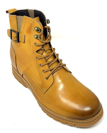 Elevator shoes height increase FSI0142 - 2.8 Inches Taller (Tan Brown) - Size 11.5 Only