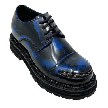 Elevator shoes height increase FSI0225 - 3.4 Inches Taller (Black/Blue) - Size 9 Only