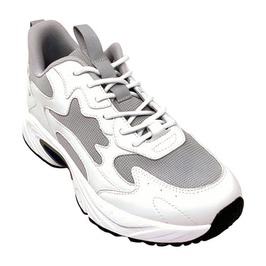 Elevator shoes height increase FSK0132 - 2.4 Inches Taller (White/Grey) - Size 9 Only