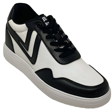Elevator shoes height increase FSK0143 - 2.8 Inches Taller (White/Black) - Size 9 Only