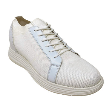 Elevator shoes height increase FSL0102 - 3 Inches Taller (White) - Size 9 Only