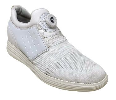 Elevator shoes height increase FSL0110 - 2.2 Inches Taller (White) - Size 9 Only