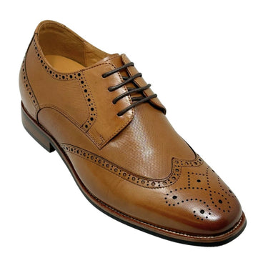 Elevator shoes height increase FSN0118 - 3 Inches Taller (Brown) - Size 9 Only