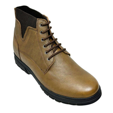 Elevator shoes height increase FSN0125 - 2.8 Inches Taller (Khaki) - Size 11 Only