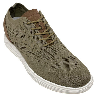 Elevator shoes height increase FSO0105 - 2.4 Inches Taller (Khaki) - Size 9 Only