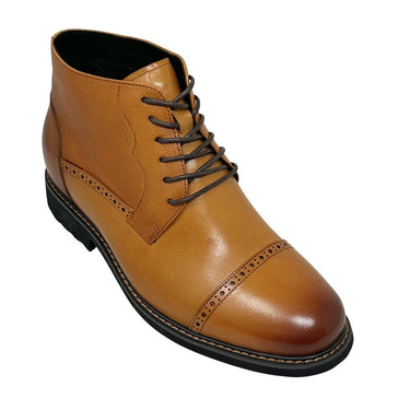 Elevator shoes height increase FSO0153 - 3.2 Inches Taller (Brown) - Size 8.5 Only