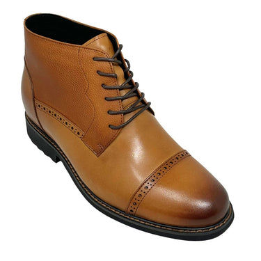 Elevator shoes height increase FSO0155 - 3.2 Inches Taller (Brown) - Size 10 Only