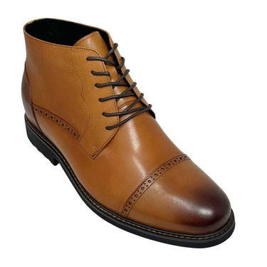 Elevator shoes height increase FSO0158 - 3.2 Inches Taller (Brown) - Size 12 Only