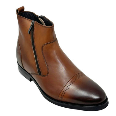 Elevator shoes height increase FSO0161 - 2.8 Inches Taller (Brown) - Size 7 Only