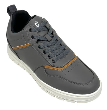 Elevator shoes height increase FSP0144 - 2.2 Inches Taller (Grey/Brown) - Size 9 Only