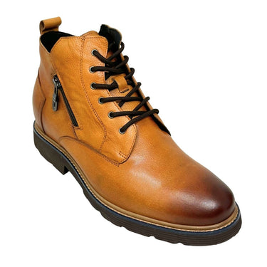 Elevator shoes height increase FSP0171 - 2.8 Inches Taller (Brown) - Size 10.5 Only
