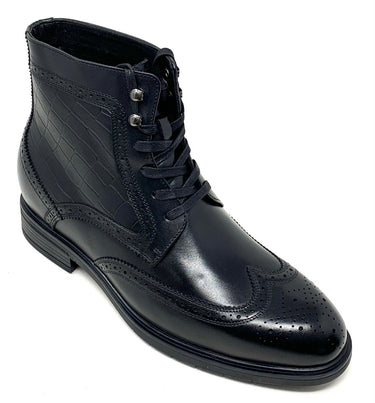 Elevator shoes height increase FSQ0089 - 2.4 Inches Taller (Black) - Size 9 Only