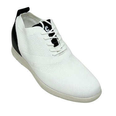 Elevator shoes height increase FSS0091 - 2.4 Inches Taller (White) - Size 9 Only