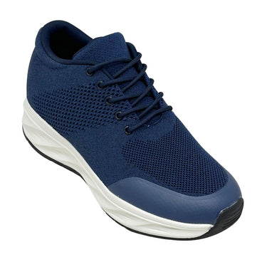 Elevator shoes height increase FSU0075 - 2.8 Inches Taller (Navy) - Size 8 Only