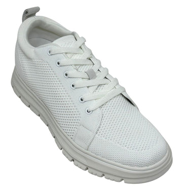 Elevator shoes height increase FSU0079 - 2.4 Inches Taller (White) - Size 10 Only