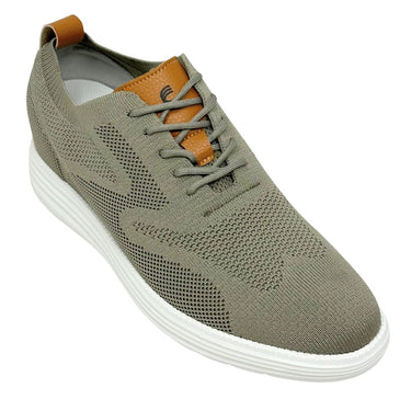 Elevator shoes height increase FSU0080 - 2.8 Inches Taller (Khaki) - Size 8 Only