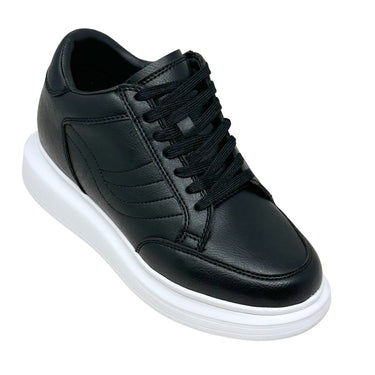 Elevator shoes height increase FSU0082 - 3.4 Inches Taller (Black) - Size 8 Only