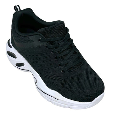 Elevator shoes height increase FSU0090 - 2.6 Inches Taller (Black/White) - Size 9 Only