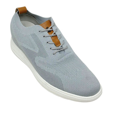 Elevator shoes height increase FSU0092 - 2.8 Inches Taller (Pewter Grey) - Size 8 Only