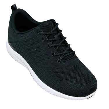 Elevator shoes height increase FSU0094 - 2.6 Inches Taller (Black/Grey) - Size 12 Only
