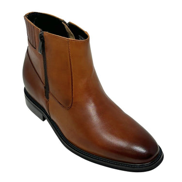 Elevator shoes height increase FSZ0196 - 2.8 Inches Taller (Rust Brown) - Size 8 Only