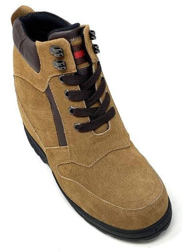 Elevator shoes height increase FSZZ0098 - 5.2 Inches Taller (Brown) - Size 7 Only