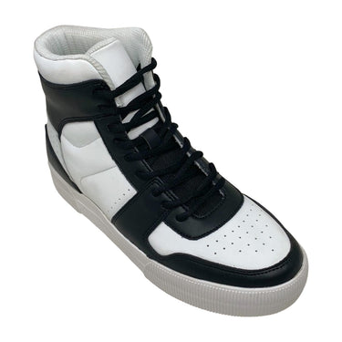 Elevator shoes height increase FSZZ0161 - 2.8 Inches Taller (Black/White) - Size 9 Only