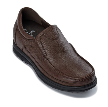 Elevator shoes height increase CALTO - G1827 - 3 Inches Taller (Brown) - Lightweight
