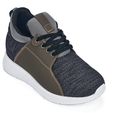 Elevator shoes height increase CALTO 3.2-Inch Taller Charcoal Men's Elevator Sneakers - H71923