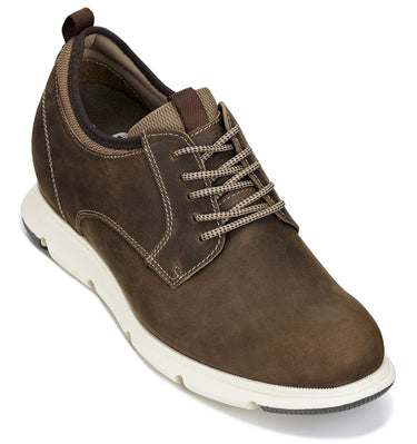 Elevator shoes height increase CALTO - J1201 - 3.3 Inches Taller (Coffee Brown)
