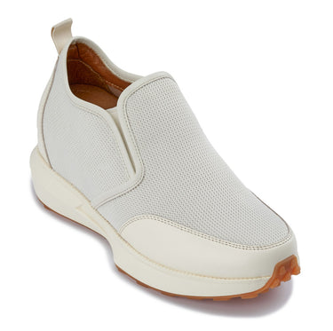 Elevator shoes height increase CALTO - J1434 - 3.3 Inches Taller (Off-White) - Casual Chunky Sole Sneaker Loafers