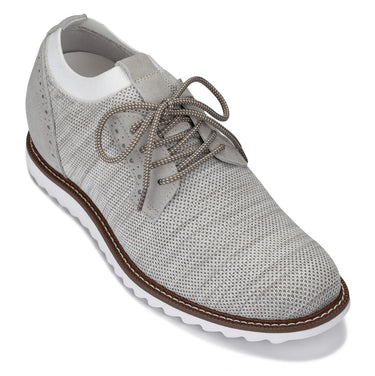 Elevator shoes height increase CALTO - J1505 - 3.2 Inches Taller (Cream)