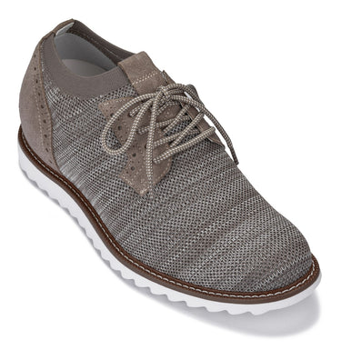 Elevator shoes height increase CALTO - J1506 - 3.2 Inches Taller (Camel Brown)