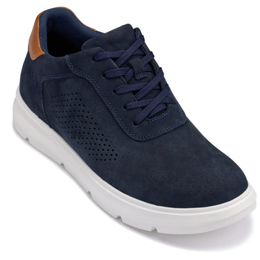 Elevator shoes height increase CALTO - J1582 - 2.6 Inches Taller (Navy) - Lightweight Casual Walkers