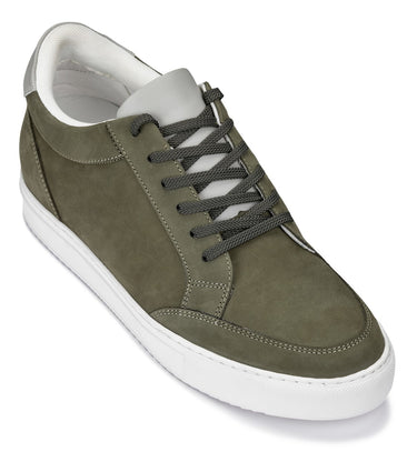 Elevator shoes height increase CALTO - J1854 - 2.6 Inches Taller (Olive)