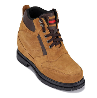 Elevator shoes height increase CALDEN 5.2-Inch Taller Brown Nubuck Elevator Boots K881803
