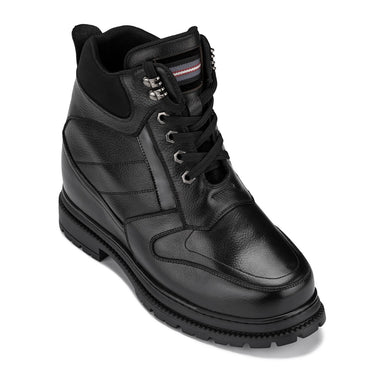 Elevator shoes height increase CALDEN Black 5.2" Taller Men's Elevator Boots K881805
