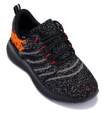 Elevator shoes height increase CALTO - Q219 - 2.4 Inches Taller (Neon Orange/Black/Grey) - Ultra Lightweight