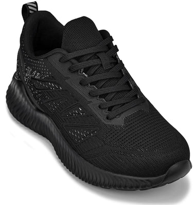 Elevator shoes height increase CALTO - Q220 - 2.6 Inches Taller (Noir/Cement) - Lightweight Sporty Sneakers